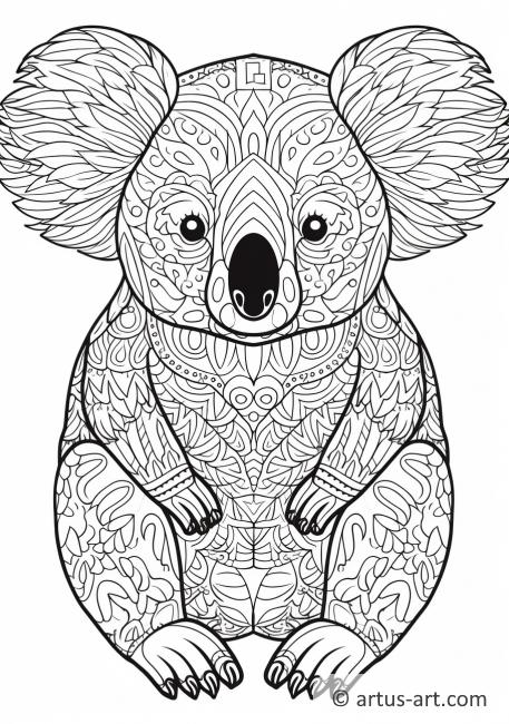 Раскраска с коалой